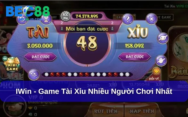 5 Game Tài Xỉu Nhiều Người Chơi Nhất Tại Bec88 3 Iwin là game tài xỉu nhiều người chơi nhất tại Bec88